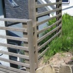 Oak railings at the rear terrace